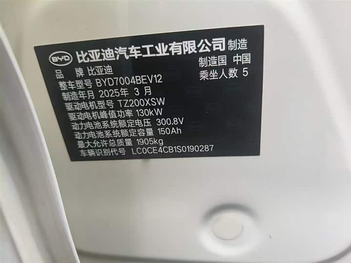 BYD Dolphin 2025 2025款 智驾版 410km 时尚版